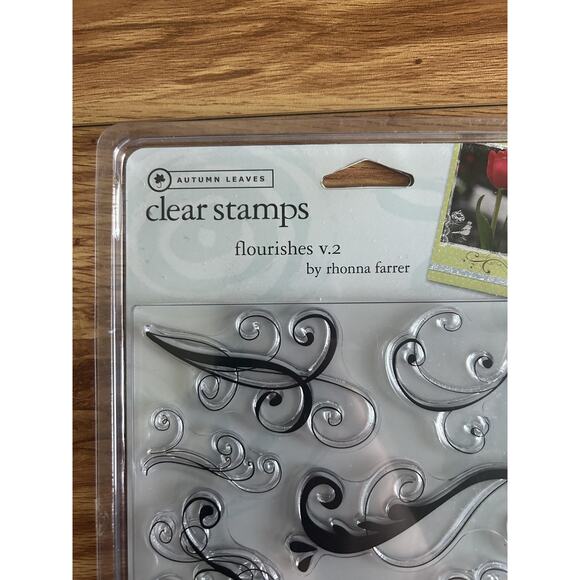 Autumn Leaves Clear Stamps Flourishes v2 Rhonna Farrer Technique Tuesday WhirlyG - Picture 9 of 16